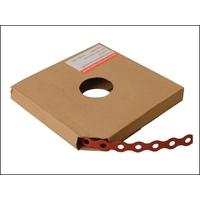 ForgeFix Red Plastic Coated Pre-Galvanised Band 12mm x 0, 8 x 10m Box 1