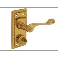 Forge Backplate Handle Privacy - Georgian Brass 104mm