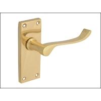 Forge Backplate Handle Latch - Victorian Scroll Brass 102mm