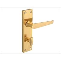 Forge Backplate Handle Bathroom - Victorian Straight Brass 150mm