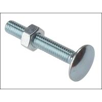 Forgefix Carriage Bolt & Nut ZP M6 x 50 Bag 10