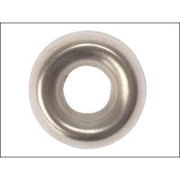 Forgefix Screw Cup Washers Solid Brass Nickel Plated No.6 Bag 200