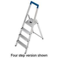 Folding Aluminium Ladder 3 Non Slip Ribbed Steps