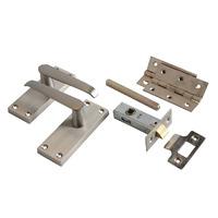 Forge Satin Chrome Victorian Straight Door Pack