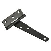 forge black powder coated pair of tee hinges 10 inches 252mm