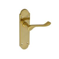 Forge Brass Gable Backplate Latch Handle