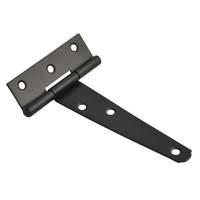 forge black powder coated pair of tee hinges 4 inches 102mm