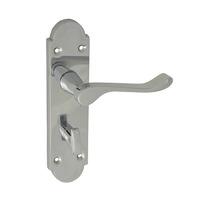 forge chrome gable backplate bathroom handle