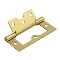 Forge Brass Pair of Flush Hinges