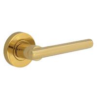 Forge Brass Modular Lever On Rose Handle