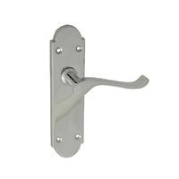 Forge Chrome Gable Backplate Latch Handle