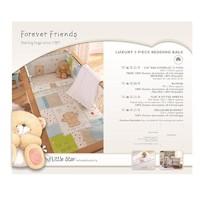 Forever Friends Little Star Luxury 5 pc Cot Bed Bedding Bale