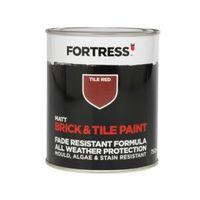 Fortress Tile Red Matt Brick & Tile Paint 750ml