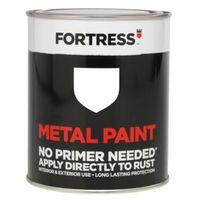 Fortress White Gloss Metal Paint 750ml