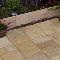 Fossil Buff Natural Sandstone Cobble Mat (L)500 (W)300mm Pack of 100
