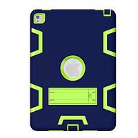For iPad Air Air 2 Kids Safe Armor Shockproof Heavy Duty Silicon PC Stand Back Case Cover