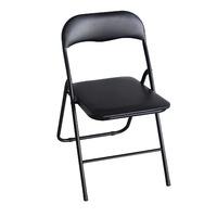 Folding Desk Chair Black Single