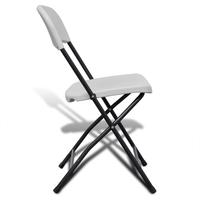 foldable garden chair set of 4 hdpe white