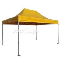 Folding Tent PRO Series 50mm Aluminium Structure in PVC 520g/m² Tarpaulin 3x4.5m for Professional Needs or Daily Use Yellow