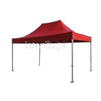 Folding Tent PRO Series 50mm Aluminium Structure in PVC 520g/m² Tarpaulin 3x4.5m for Professional Needs or Daily Use Red