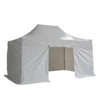 Folding Tent PRO Series 50mm Aluminium Structure + 4 Sides PVC 520g/m² Tarpaulin 3x4.5m White