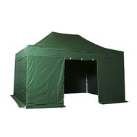 Folding Tent PLITECH QUALITY Folding Marquee Gazebo 40mm Aluminium Structure + 4 Sides Waterproof Tarpaulins in PVC Coated Polyester 300g/m² 3x4.5m fo