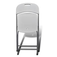 Foldable Garden Chair Set 4 pcs White Durable HDPE