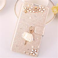 For Huawei Case Card Holder / Rhinestone / with Stand / Flip Case Full Body Case 3D Cartoon Hard PU Leather for HuaweiHuawei P9 / Huawei