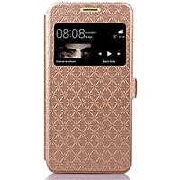 For Huawei Case / P9 Lite Card Holder / with Stand / with Windows / Flip Case Full Body Case Geometric Pattern Hard PU Leather Huawei