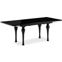 Fountain Black High Gloss Extending Dining Table