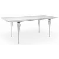 fountain white high gloss extending dining table