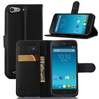 For ZTE Case Card Holder / with Stand / Flip Case Full Body Case Solid Color Hard PU Leather ZTE