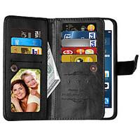 For Huawei P9 Plus Card Holder Wallet Case Full Body Case Solid Color Hard PU Leather