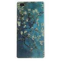 For Huawei Case / P8 Lite IMD Case Back Cover Case Tree Soft TPU Huawei Huawei P8 Lite