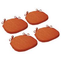 Foxcote Chair Seat Pad (4) & Lumbar Cushions (4) SAVE £15, Burnt Orange