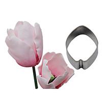 FOUR-C Embossing Flower Stainless Steel Decorating Cutters Fondant Cookie Accessories Tools Cupcake Baking Moulds