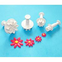 FOUR-C Square Plastic Fondant Cake Decorating Plunger Cutters, Christmas Plunger Cutters, Sugar Craft Tools