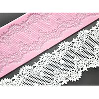 FOUR-C Cake Lace Mat Silicone Mold Cake Decorating Supplies, Silicone Mat Fondant Cake Tools Color Pink