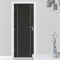 Forli Dark Grey Flush Door - Aluminium Insert - Prefinished