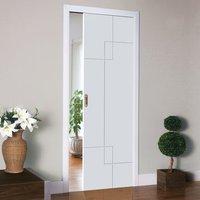 Fortune White Single Pocket Door