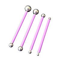 FOUR-C Steel Ball Tools Cake Modeling Tools Cake Tools Color Purple, 4/Set NO.65