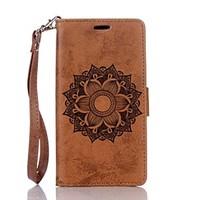 For Huawei P8Lite P9Lite Mandala Embossed Leather Wallet Case PU Leather Case with Card Holder
