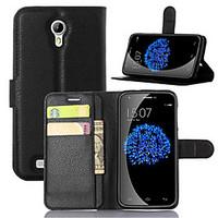 For DOOGEE Case Card Holder / with Stand / Flip Case Full Body Case Solid Color Hard PU Leather DOOGEE
