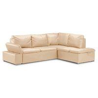 Form Corner Sofa Bed with Storage - Leather Cream - Right