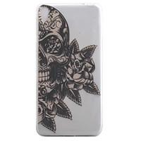 For Xperia E5 XA XZ Case Cover Skull Flower Pattern High Permeability Painting TPU Material Phone Case