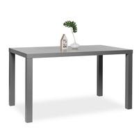 Fortis Dining Table Rectangular In Dark Grey High Gloss