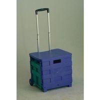 FOLDING SHOPPING CART WITH LID BLUE/GREEN