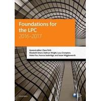 Foundations for the LPC 2016-2017 (Blackstone Legal Practice Course Guide)