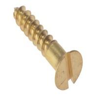 Forgefix CSK1126B Countersunk Slotted Head Wood Screw - Solid Brass