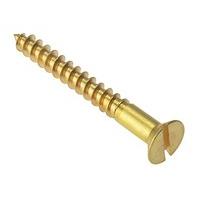 Forgefix CSK13410B Slotted Countersunk Wood Screw - Solid Brass